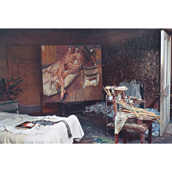 Interior of Lucian Freud's Studio with David and Eli, 2003-4 : Interior of Lucian Freud's Studio with David and Eli, 2003-4