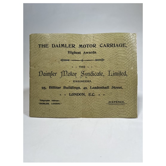 The Daimler Motor Carriage. Highest Awards : The Daimler Motor Carriage. Highest Awards