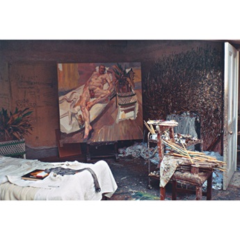 Interior of Lucian Freud's Studio with David and Eli, 2003-4